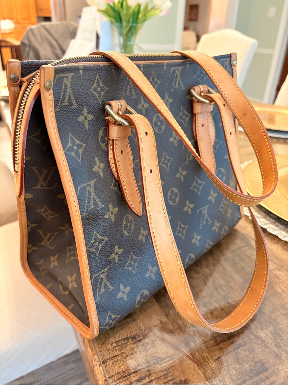 Louis Vuitton Monogram Canvas Shoulder Bag - Brown/Tan